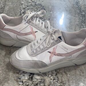 Axel Arigato Women's Gray and White Sneakers